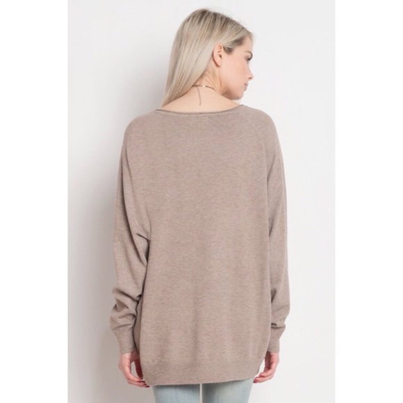Mocha soft front seam pullover - Picture 3 of 3